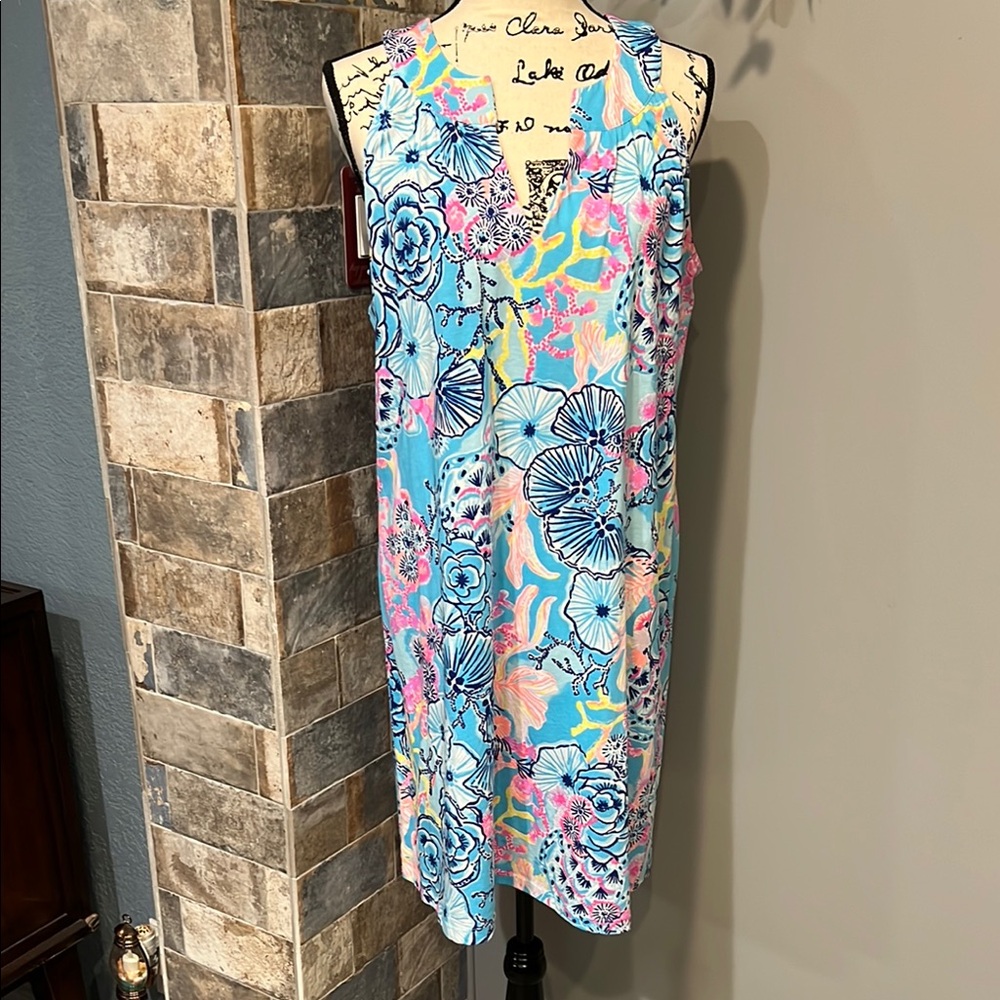 Lilly Pulitzer Ross Shift Dress Bali Blue Once Upon A Tide